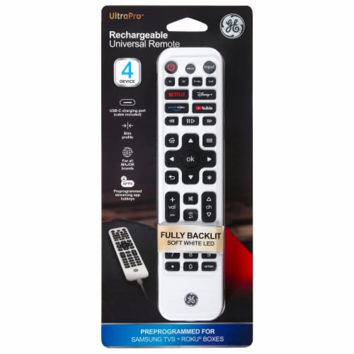 UltraPro™ Rechargeable Four-Device Universal Remote Control Perspective: front