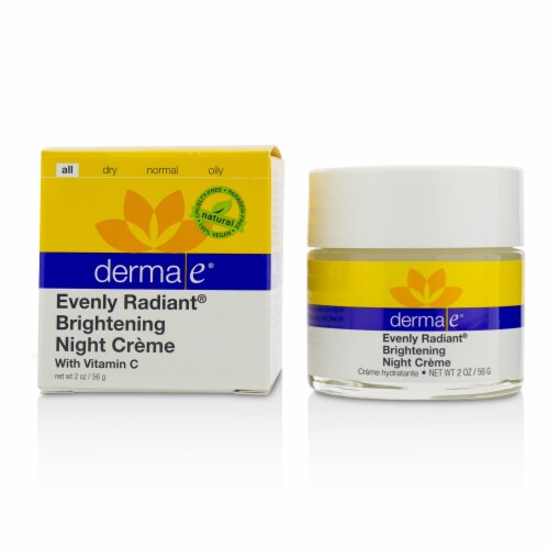 Derma-E Evenly Radiant Brightening Night Creme with Vitamin C Perspective: front