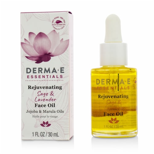 Derma-E Rejuvenating Sage & Lavender Face Oil Perspective: front