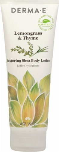 Derma E Restoring Lemongrass & Thyme Shea Body Lotion Perspective: front