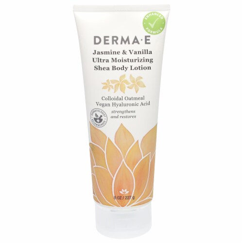Derma-E Ultra Moisturizing Jasmine & Vanilla Shea Body Lotion Perspective: front