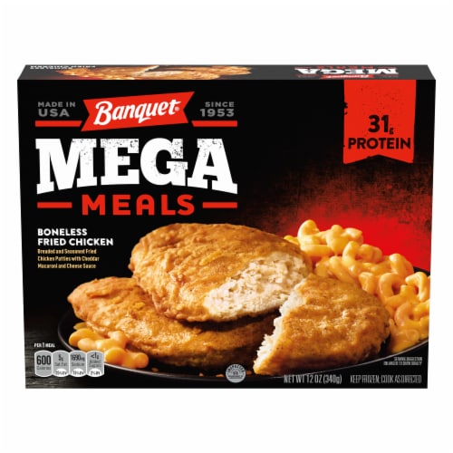 Banquet® Mega Meals Boneless Fried Chicken Frozen Meal Perspective: front