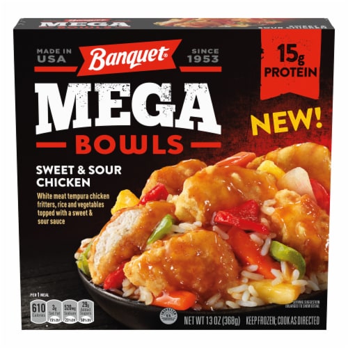 Banquet® MEGA Bowls Sweet & Sour Chicken Frozen Meal Perspective: front