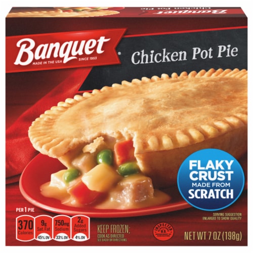 Banquet Chicken Pot Pie Frozen Pot Pie Dinner Perspective: front