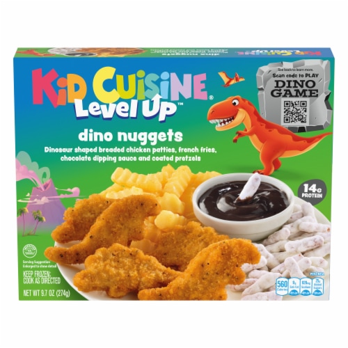 Kid Cuisine® Level Up™ Dino Nuggets Frozen Kids Meal Perspective: front