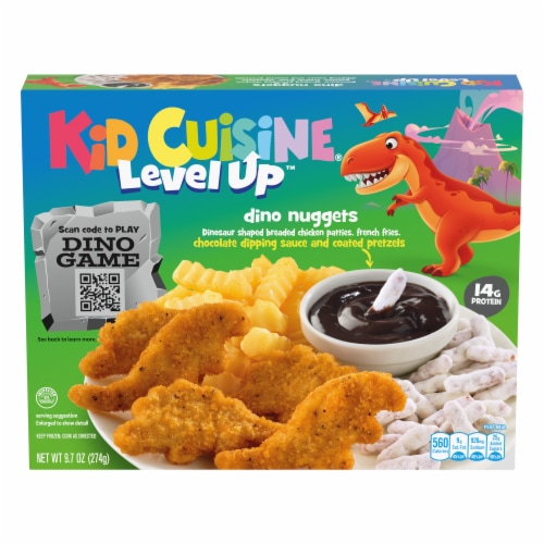 Kid Cuisine Level Up Dino Chicken Nuggets Frozen Meal Perspective: front