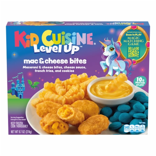 Kid Cuisine® Level Up™ Mac & Cheese Bites Frozen Meal Perspective: front