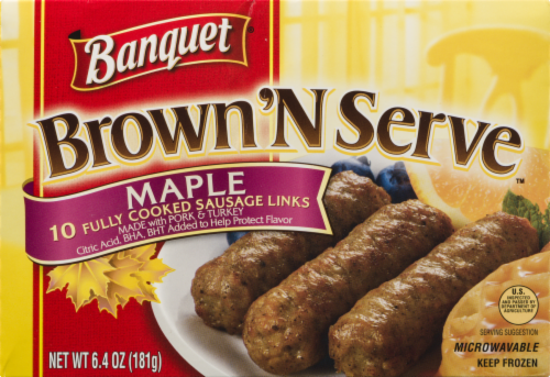 Banquet Brown 'n Serve Maple Sausage Perspective: front