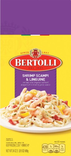 Bertolli Shrimp Scampi & Linguine Frozen Dinner Perspective: front