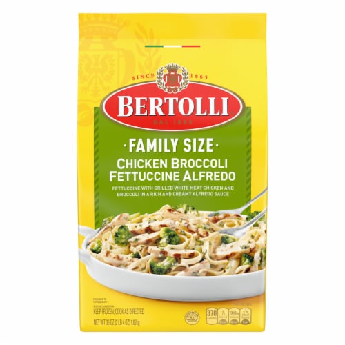 Bertolli Family Size Chicken Broccoli Fettuccine Alfredo Frozen Meal Perspective: front