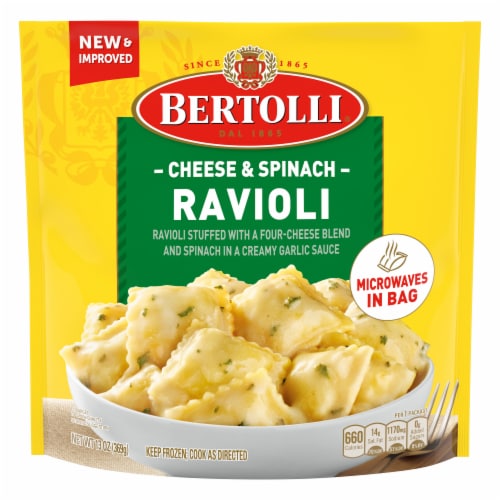 Bertolli Pasta Sides Cheese And Spinach Ravioli Frozen Side Dish, 13 OZ