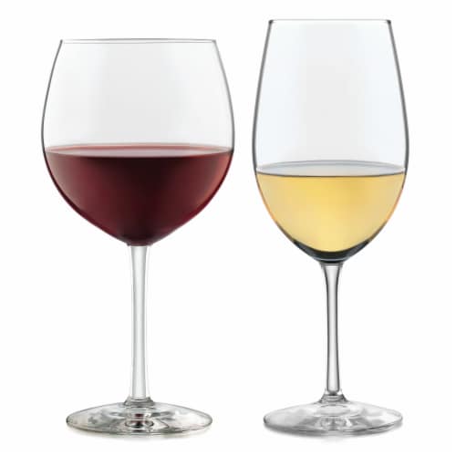 Libbey Stemless 12-Piece Wine Glass Party Set for Red and White Wines