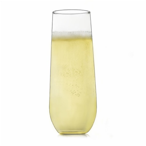 Libbey Stemless Champagne Flute Glasses, 8.5ounce, Set of 12, Set of
