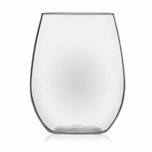 Libbey Indoors Out Break-Resistant Stemless Wine Glasses Set Perspective: front