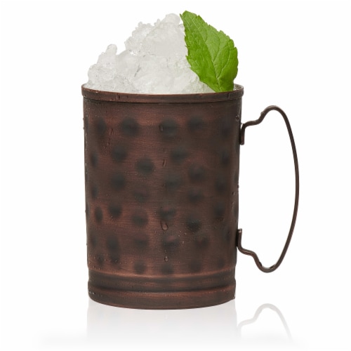 Libbey Moscow Mule Hammered Copper Mugs Set Perspective: front