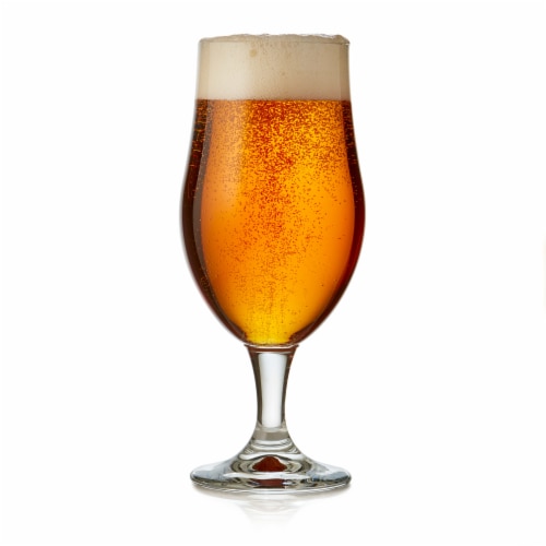 Libbey Craft Brews Nucleated Belgian Beer Glasses Set Perspective: front