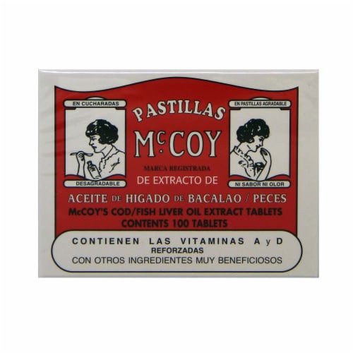 Pastillas McCoy Cod/Fish Liver Oil Extract Tablets Perspective: front