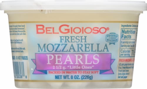 BelGioioso Fresh Mozzarella Cheese Pearls Perspective: front