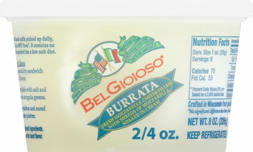 Belgioioso® Burrata Cheese Perspective: front