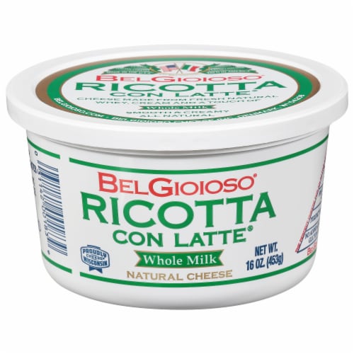 BelGioioso® Ricotta Con Latte® Whole Milk Cheese Perspective: front