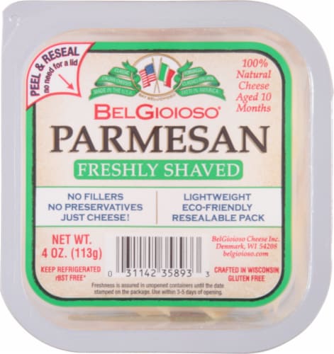 BelGioioso Freshly Shaved All Natural Parmesan Perspective: front