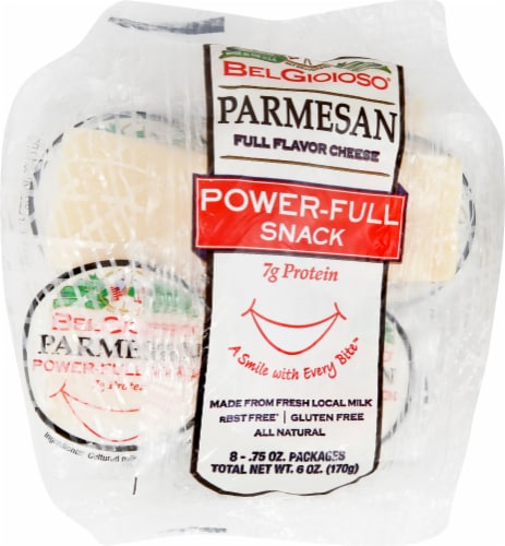 BelGioioso Power-Full Snack Parmesan Cheese Perspective: front