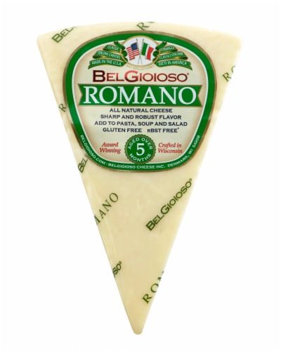 BelGioioso® Romano Cheese Wedge Perspective: front
