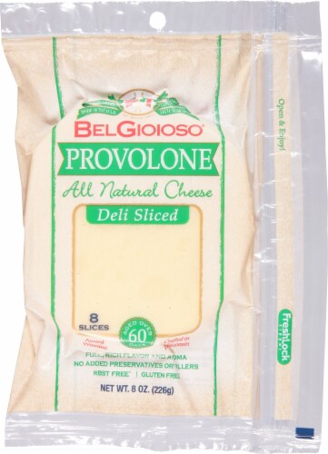 BelGioioso® Provolone Deli Sliced Cheese Perspective: front