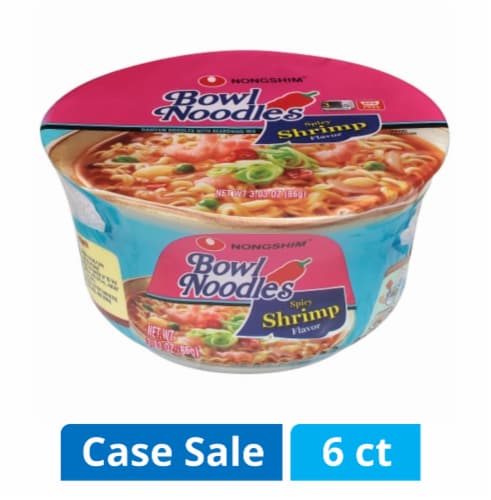 Nongshim® Spicy Shrimp Noodle Bowl Case Sale Perspective: front