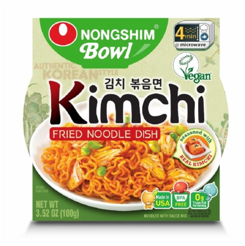 Nongshim Kimchi Fried Noodle Dish Perspective: front