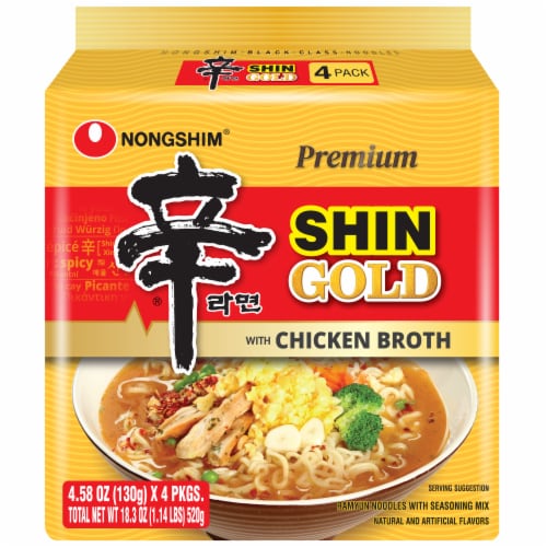 Nongshim® Shin Gold Chicken Bone Broth Noodle Soup, 4 ct / 4.58 oz - Kroger