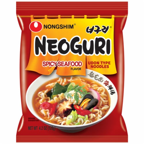 Nongshim® Neoguri Spicy Seafood Instant Noodle Soup Perspective: front