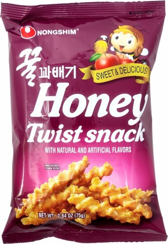 Nongshim Honey Flavored Twist Snack Perspective: front