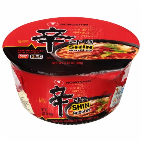 Nongshim® Gourmet Spicy Shin Bowl Noodle Soup Perspective: front