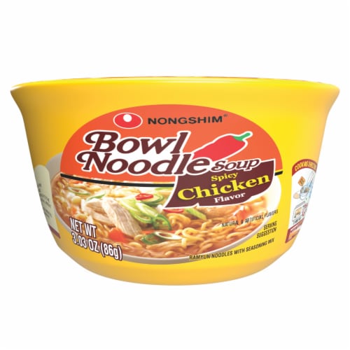Nongshim® Spicy Chicken Bowl Noodle Soup Perspective: front