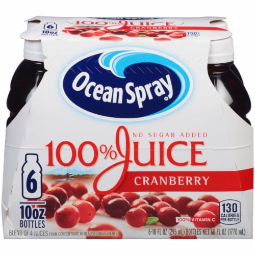 Ocean Spray® No Sugar Added 100% Cranberry Juice Perspective: front