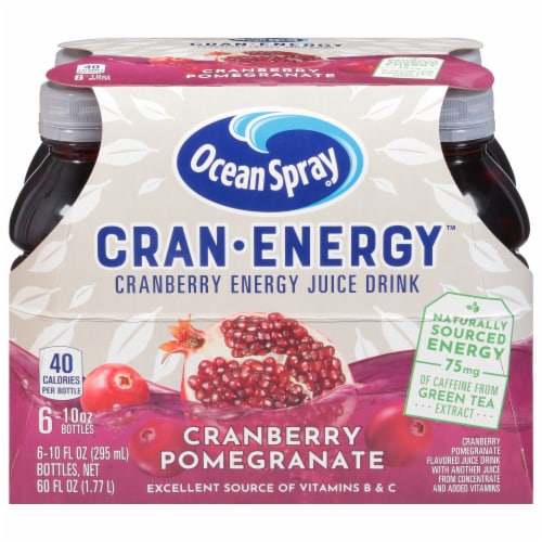 Ocean Spray® Cran-Energy Pomegranate Cranberry Energy™ Juice Drink Perspective: front