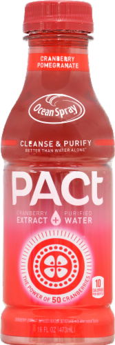 Ocean Spray Pact Cranberry Pomegranate Infused Water Perspective: front