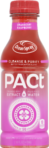 Ocean Spray PACt Cranberry Raspberry Purified Water Perspective: front