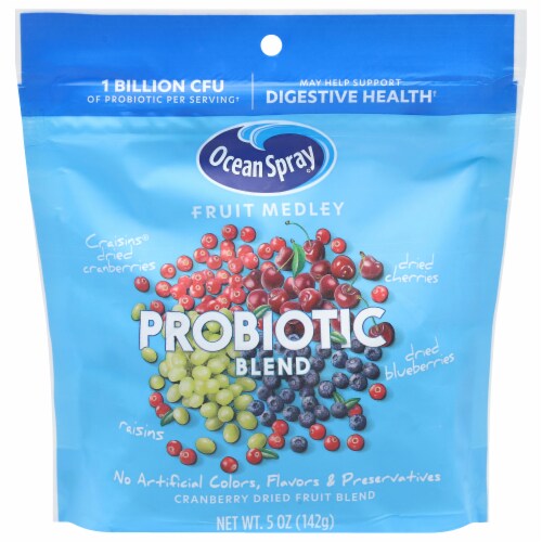 Ocean Spray Fruit Medley Probiotic Blend Cranberry Dried Fruit Blend Perspective: front