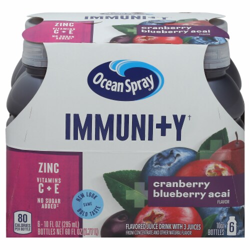 Ocean Spray® Immunity Cranberry Blueberry Acai Juice Drink Perspective: front