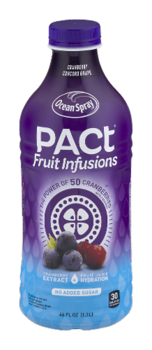Ocean Spray Pact Fruit Infusions Cranberry Concord Grape Juice Perspective: front