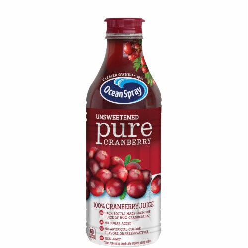 Ocean Spray Unsweetened Pure Cranberry Juice Perspective: front