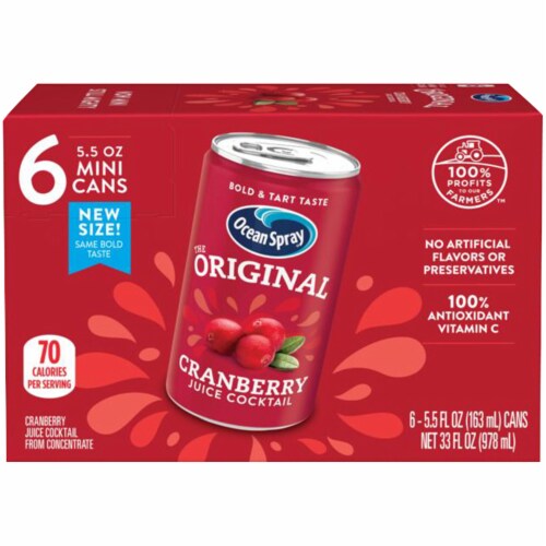 Ocean Spray Cranberry Juice Cocktail Perspective: front