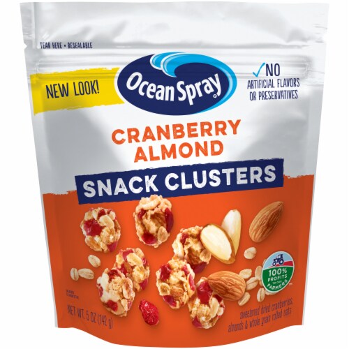 Ocean Spray Cranberry Almond Fruit Clusters Perspective: front