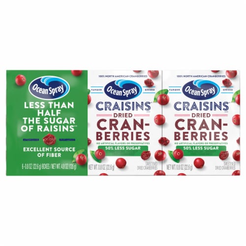 Ocean Spray® Craisins Reduced Sugar Dried Cranberries Perspective: front