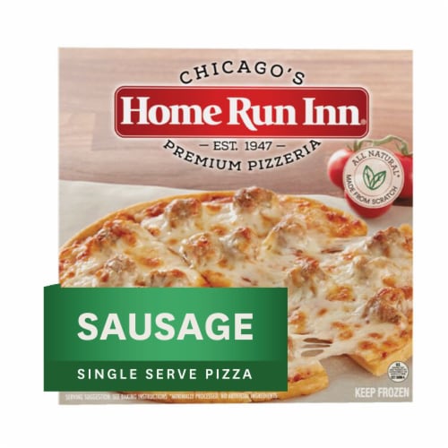 Home Run Inn Sausage Thin Crust Personal Frozen Pizza Perspective: front