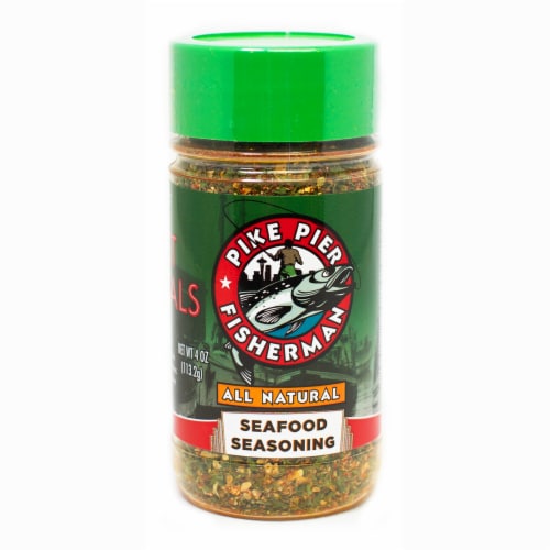 Pike Pier Fisherman All Natural Seafood Seasoning Perspective: front