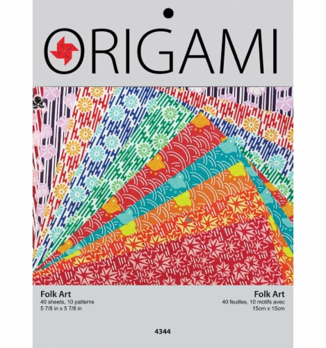 Yasutomo Folk Art Origami Paper - 40 Sheets Perspective: front