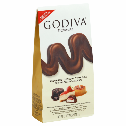 Godiva Assorted Dessert Truffles Bag Perspective: front